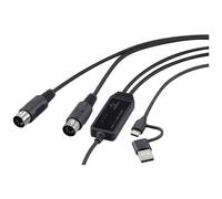 Renkforce RF-6439636 USB, MIDI Adattatore [2x Spina DIN 5 poli - 1x USB-C®, US