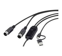 Renkforce RF-6439636 USB, MIDI Adattatore [2x Spina DIN 5 poli - 1x USB-C®, US