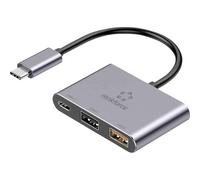 Renkforce RF-6735680 RF-TCH-100 3 Porte Hub USB 3.0 con spina USB-C Grigio