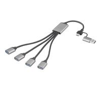 Renkforce RF-6861934 Hub USB 4 Porte USB-A USB 3.0 5 GBit/s Contenitore in all