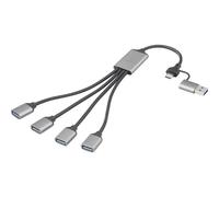 Renkforce RF-6861934 Hub USB 4 Porte USB-A USB 3.0 5 GBit/s Contenitore in all