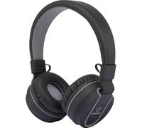 Renkforce RF-BTK-100 Cuffie On Ear Bluetooth, via cavo Nero, Grigio headset con microfono, pieghevole
