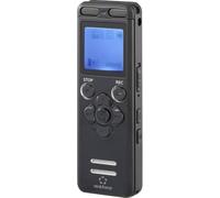 Renkforce RF-DVR-E36 - Registratore vocale digitale, tempo di registrazione (max.) 25 h, nero, cancellazione del rumore