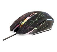 Renkforce RF-GM-120 mouse da gioco USB Ottico Nero 6 pulsanti 3600 DPI Illuminato