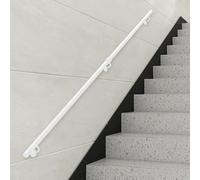 Renmlion Corrimano Bianco per Scale｜Corrimano per ringhiera delle Scale da Parete 1m 1.5m 2m 2.5m 3m Asta di Supporto per ringhiera delle Scale｜corrimano in Tubo Tondo per Interni ed Esterni(540cm)