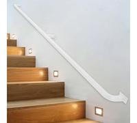 Corrimano Bianco per Scale - Kit Completo, Maniglione in Metallo in Ferro Battuto per Gradini Esterni o Scale Interne Ringhiera Scala Ringhiera Corrimano per Pareti (Size : 120cm)