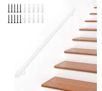 Renmlion Corrimano in Ferro battuto per Scale｜Corrimano per Scale da Parete per Esterni e Interni con staffe｜30cm-600cm Corrimano per ringhiera per Scale - Kit Completo(360cm)