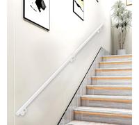 Renmlion Corrimano in Metallo da 30-600cm per Scale Interne ed Esterne, gradini Kit di binari per maniglioni montati a Parete su ringhiera per Scale，Ringhiera per Scale in Industrail(400cm)