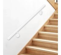 Renmlion Corrimano per Scale da Montare a Parete per Interni ed Esterni, Kit per corrimano per Scale da 80cm 1m 120cm 1.5m 180cm 2m 240cm Asta di Supporto per corrimano in Ferro battuto(240cm)