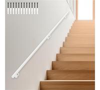 Renmlion Corrimano per Scale in Metallo Industriale，ringhiera per Scale in Tubo Tondo per gradini Interni/Esterni，Supporto per Montaggio a Parete per ringhiera per Scale，Barra di Sicurezza(180cm)