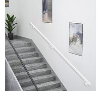 Renmlion Corrimano per Scale industriali，corrimano per Scale in Tubo Tondo，corrimano a Parete per Scale Interne, corrimano in Ferro battuto per gradini Esterni, Staffa per Barra di Sostegno(120cm)