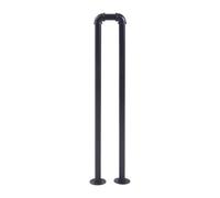 Renmlion Corrimano per Scale Interne ed Esterne Adatto a 1 Gradino，corrimano da Giardino，corrimano per Scale in Tubo Tondo，corrimano da Pavimento per gradini in Cemento, Mattoni o Legno(95cm)