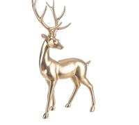 Renna 3D seduta decorazione natalizia color oro per uso interno ed esterno 53cm