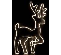 Renna, 600 SMD LED, colore bianco caldo - 83 x 48 cm - Luce al neon, tubo luminoso, per esterni