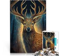 Renna Animale Puzzle da 1000 pezzi per adolescenti Giocattoli che creano dipendenza e sfidano l'intelligenza del cervello Adatto per la decorazione del desktop 38x26cm