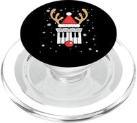 Renna Babbo Natale cappello ornamenti di Natale musica pianoforte Natale PopSockets PopGrip per MagSafe