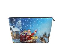 Renna di Babbo Natale, Borsa da toilette Borsa per trucco Borsa per cosmetici Borsa da toilette da viaggio portatile