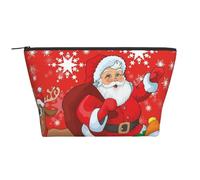Renna di Babbo Natale e pupazzo di neve con fiocco di neve stampato, Borsa da toilette Borsa per trucco Borsa per cosmetici Borsa da toilette da viaggio portatile