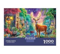 Renna di Natale 1000 Pezzi Gioco Di Puzzle Premium Per Allenamento Cerebrale Completo Cervi nella Foresta Incantata ideale Per Periodi Di Vacanza E Come Regalo Commemorativo 70x50cm/1000pcs