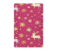 Renna fiocco di neve oro Buon Natale presepe lenzuola con angoli per bambini 52 '' x 28 '' sabanas para cunas de ni?a