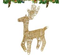 Renna illuminata di Natale - Decorazione resistente alla ruggine, renna natalizia illuminata per esterni - Adatta per interni ed esterni, per il prato, il giardino, la stanza e la stanza