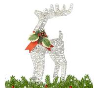 Renna in ferro antiruggine lucente dorata per Natale | Ornamento con a forma di renna per , portico, patio, cortile, giardino, ingresso, corridoio