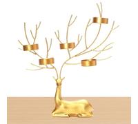 Renna In Metallo D'oro - Supporto Per Centro | Porta Di Di Renna Di Tealight, Elegante Display Per Per Le Vacanze Per Decorazioni Da Tavolo, Supporto Decorativo Per Feste Natali