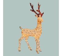 Renna Luminosa 3D Acrilico Lotti Natale Interno Esterno Bianco Caldo 105 cm 200 led Serie LHC