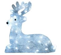 Renna Luminosa con 40 LED alzato in cammino Natalizio Decorativo in acrilico Interno/Esterno allestimenti eventi decorazione giardino albero di natale