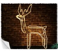 Renna Luminosa con Testa mobile Esterno Giardino Natale Luce Calda Decorazione