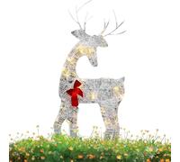 Renna luminosa per Natale all'aperto, renna luminosa per Natale all'aperto - alce di ferro all'aperto con anello a campana per le vacanze | decorazione natalizia cervo, decorazione , Hir