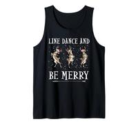 Renna Natale Dancing Line Dance And Be Merry Festive Canotta