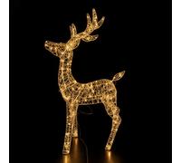 Renna Natalizia 3D filo oro 108cm 360 Led Bianco Caldo con movimento Mercury Home