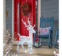 Lotti Renna 3D Bianco (H65 cm) 3 giochi di luce 80 luci - LED Bianco caldo e