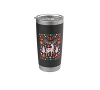 Renna Scandinava Yuletide Stagione Natale Bicchiere termico in acciaio inox doppia parete