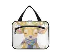 Renna stile iperrealistico colori vivaci appeso dimensioni articoli da toeletta per gli uomini con gancio, accessori di design Borsa cosmetica per il trucco essenziale per le donne Campeggio bolsos