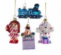 Renna The Red Naso Renna Vetro Misfit Giocattoli Ornamento Set, 4-Pack