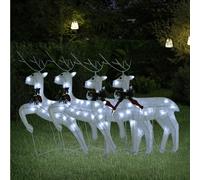 Renne di Natale 4 pz Bianche 80 LED