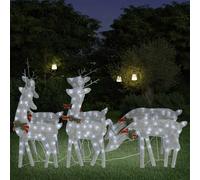 Renne di Natale 6 pz Argento Bianco Freddo in Rete