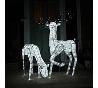 Renne di Natale Luminose Decorazione da Esterno per la Casa Luci LED Bianco