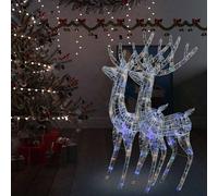 Renne di Natale XXL in Acrilico 250 LED 2 pz 180 cm Multicolore