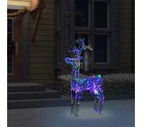 Renne e Slitta Decorazione Natale 90 LED 60x16x100 cm Acrilico