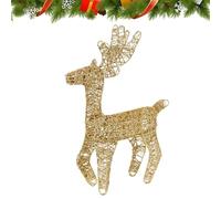 Renne Illuminato Per Il Natale | Decorazione Invernale Resistente alla Ruggine | Cervo in Piedi Preilluminato con Glitter,per Interni ed Esterni: Camera, Cortile, Prato, Giardino, Portico