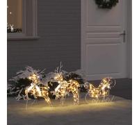 Renne LED 3 pz 60 LED Bianco caldo 44 x 18 x 65,5 cm PET