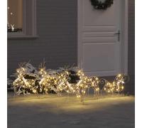 Renne LED 5 pz 40 LED Oro 44 x 18 x 65,5 cm PET
