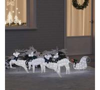 Renne LED 5 pz Argento 43 x 18 x 66 cm Tessuto