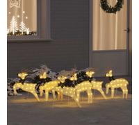 Renne LED 6 pz Oro 45 x 19 x 65 cm Tessuto