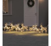 Renne LED 7 pz 40 LED Oro 44 x 18 x 65,5 cm PET