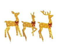 Renne Luminose Da Esterno Natalizie - 3 Pezzi Decorazione Luminosa In Acrilico 2D | Decorazione Per Giardino Delle Feste - Per Giardino Portico Patio Cortile Viale Stagione Invernale