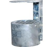 Renner - Posacenere rotondo, diametro 200 x altezza 290 mm, blu cobalto con coperchio